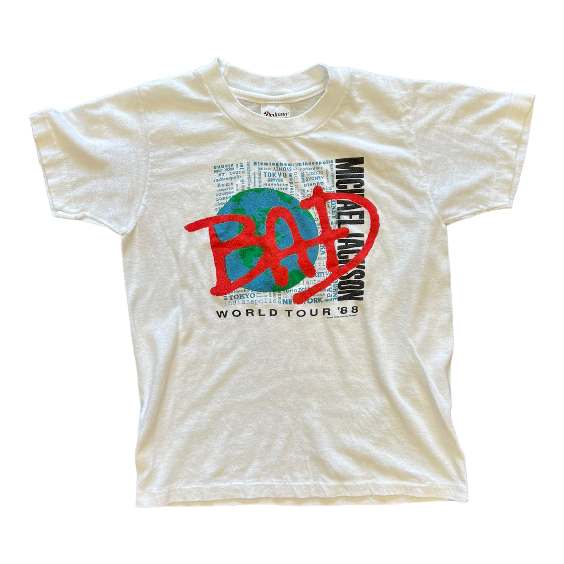 1988 MICHAEL JACKSON BAD BABY TEE WHITE ‘YT MEDIUM’ - 2000S