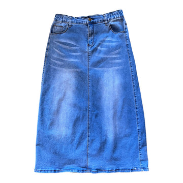 Y2K CHOUYATOU ELASTIC MAXI SKIRT DENIM ‘30’ - 2000S