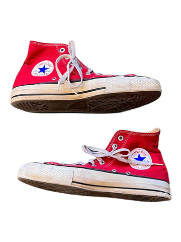 90'S MADE IN USA HIGH TOP CONVERSE RED 'W9' - 1990'S
