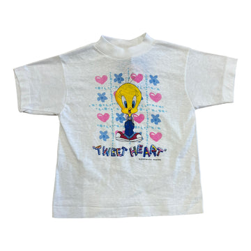 1995 TWEET HEART BABY TEE WHITE ‘YOUTH SMALL’ - 1990S