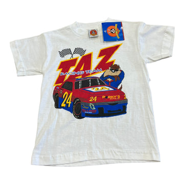 1997 TAZ RACING TEAM BABY TEE WHITE ‘YOUTH LARGE’ - 1990S