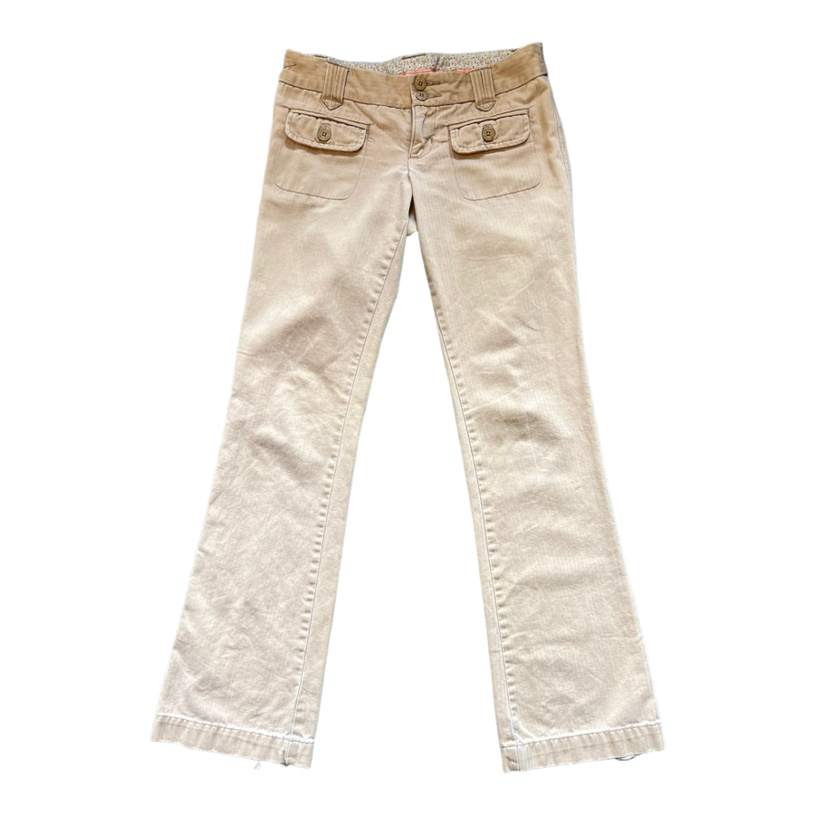 Y2K ABERCROMBIE & FITCH LOW WAIST PANTS KHAKI ‘0’ - 2000S