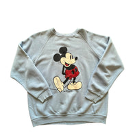 80’S DISNEY MICKEY MOUSE SWEATSHIRT BABY BLUE LARGE - 1980S