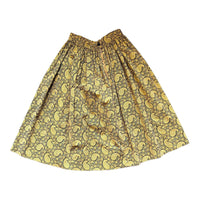 70’S HANDMADE MAXI SKIRT PAISLEY YELLOW/GREEN/BLACK ‘26’ - 1970S