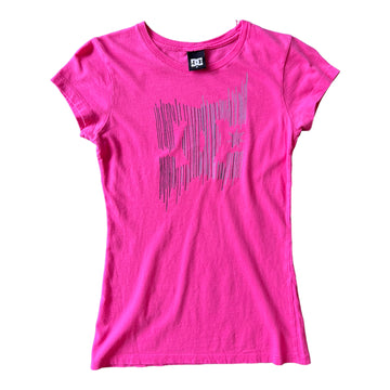 Y2K DC SHOES SKATER GIRL TEE HOT PINK ‘SMALL’