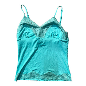 Y2K VICTORIA'S SECRET LACE CAMISOLE AQUA 'SMALL' - 2000S