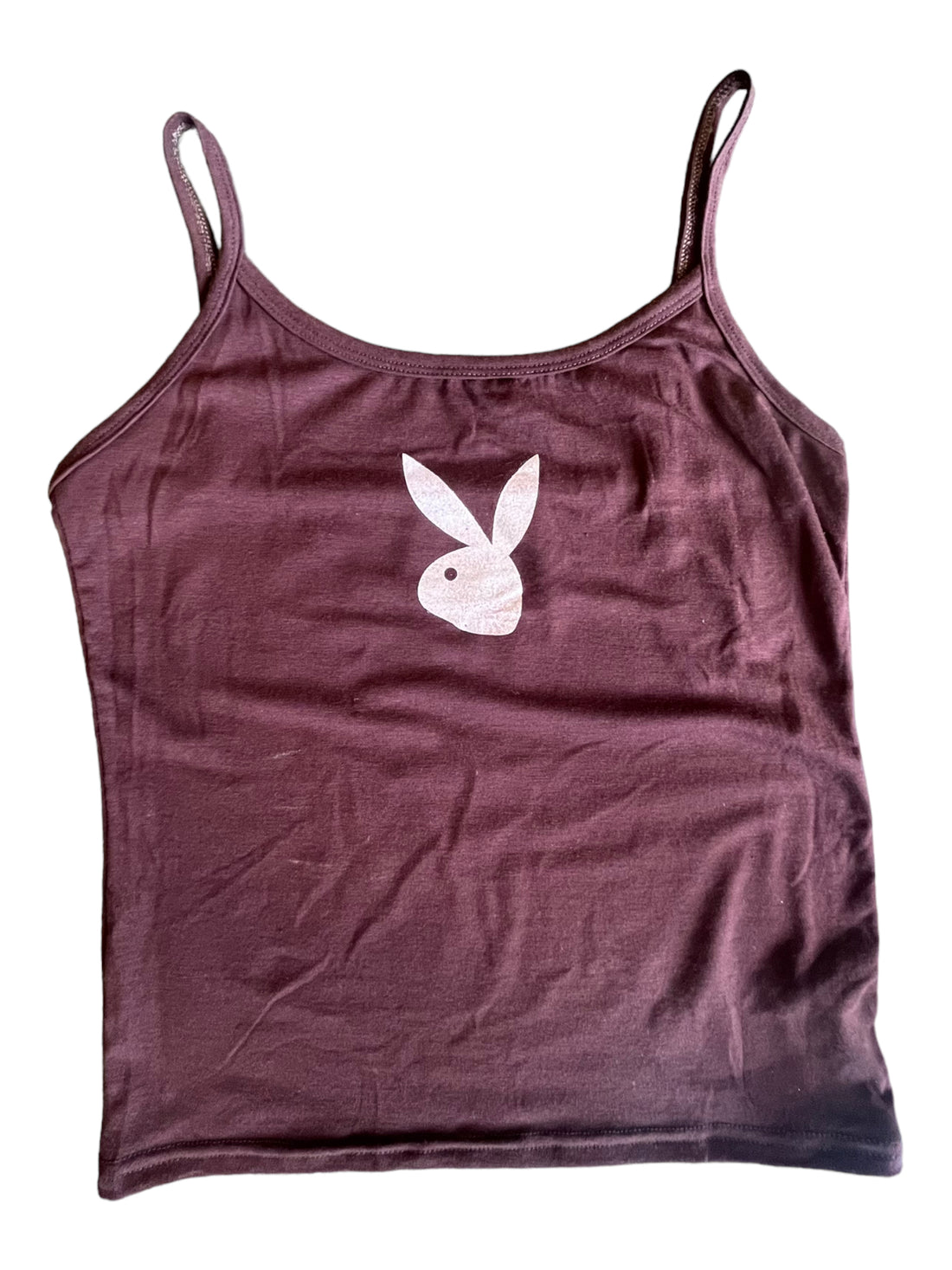 Y2K PLAYBOY LOGO TANK TOP BROWN 'XL' - 2000S