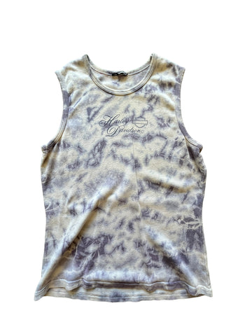 Y2K HARLEY DAVIDSON SACRAMENTO TIEDYE TANK IRIS MEDIUM - 2000S