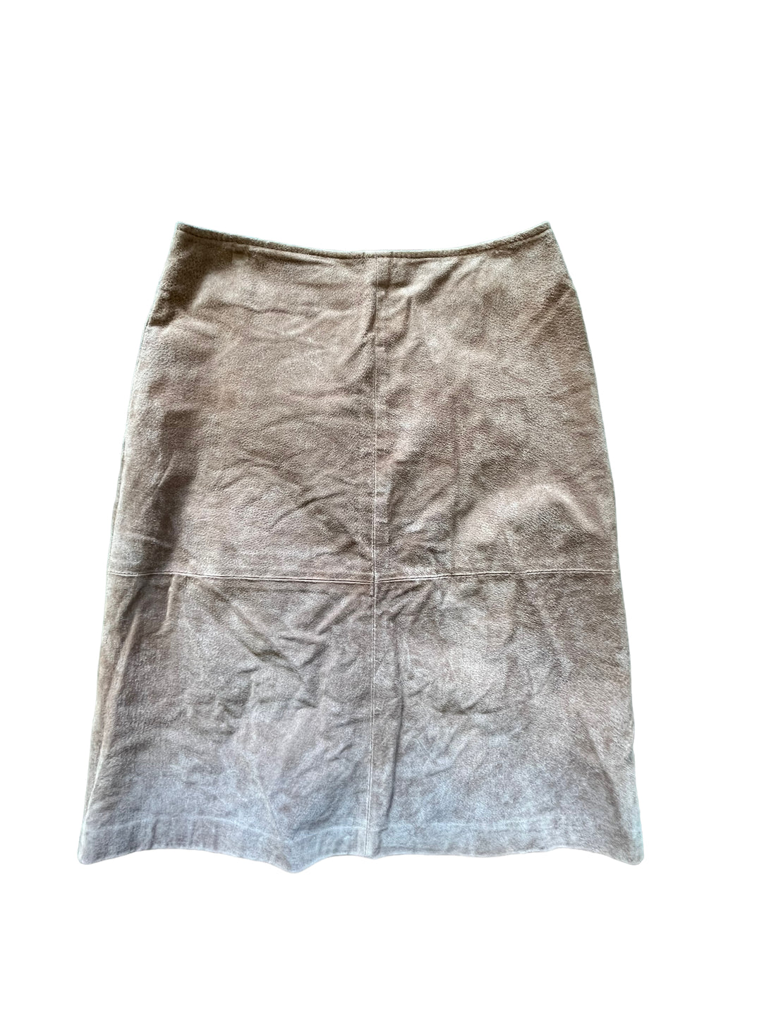 90S ST. JOHN’S BAY TAWNY SUEDE MIDI SKIRT - WAIST 30