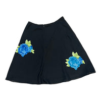 Y2K BLUE ROSE MIDI SKIRT BLACK ‘10’