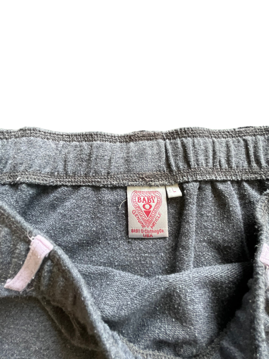 Y2K BABY GREY MIDI SWEAT SKIRT - LARGE