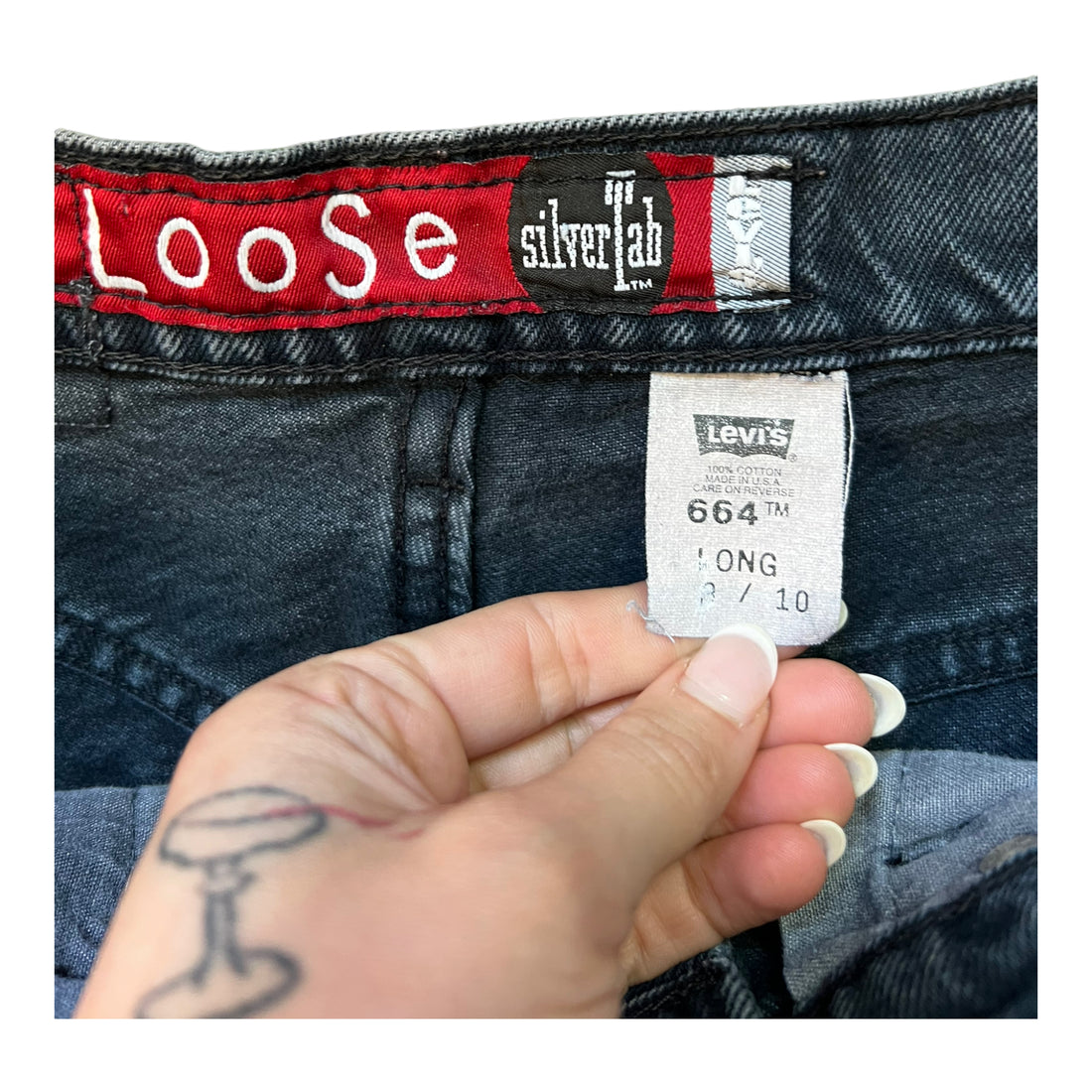 90’S LEVI’S SILVER TAB LOOSE JEANS SMOKE ‘30X33’ - 1990S