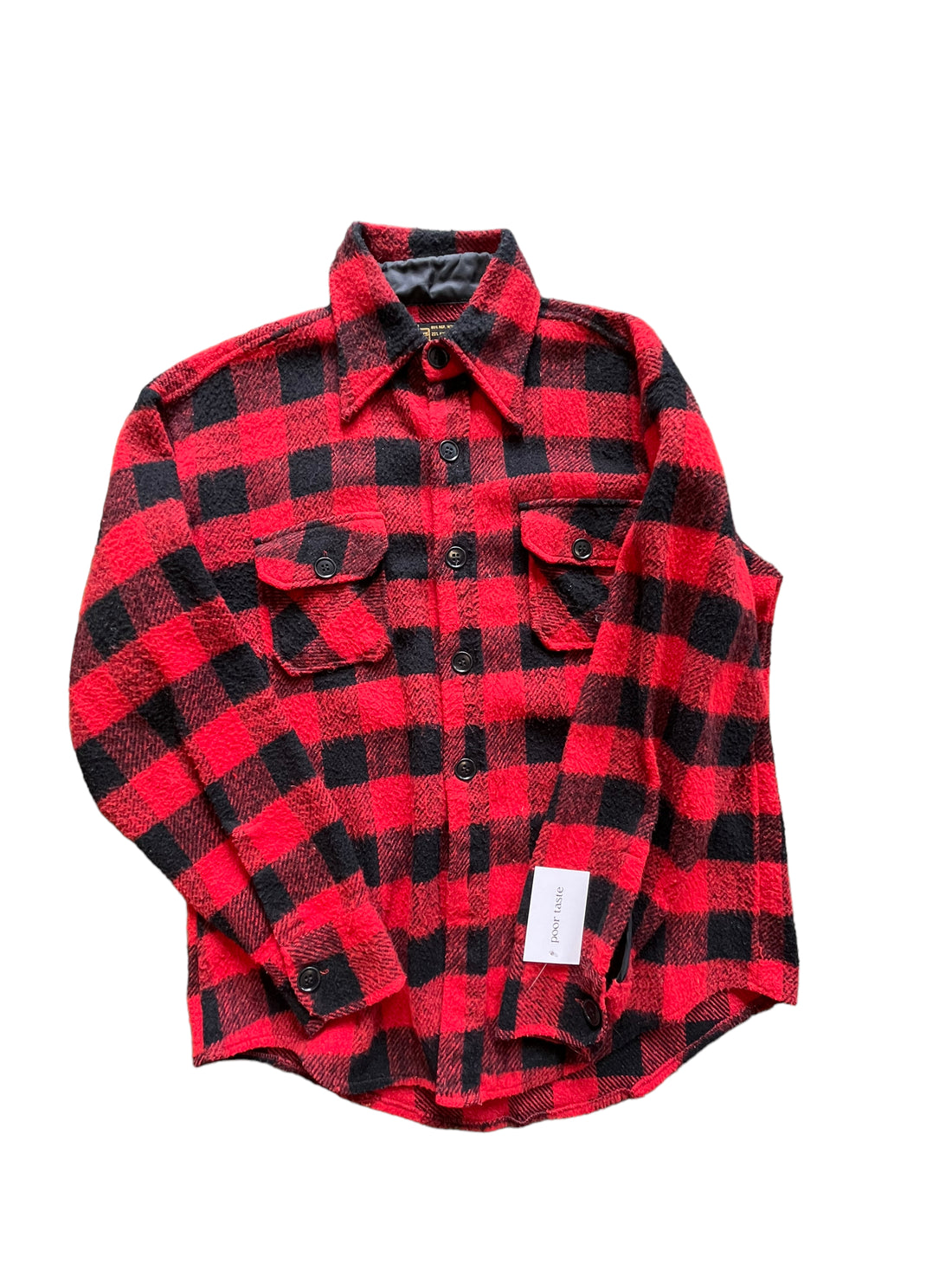 70’S KMART REPLICATION WOOL FLANNEL RED - MEDIUM