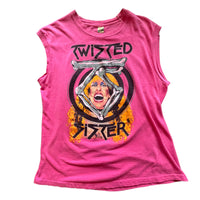 80’S TWISTED SISTER TANK CANDY PINK - LARGE