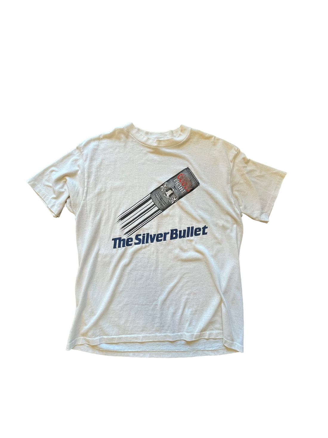 70’S ROYAL COORS SILVER BULLET WHITE TEE - X-LARGE