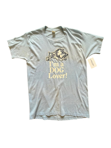 70’S DOG LOVER BABY BLUE TEE - LARGE