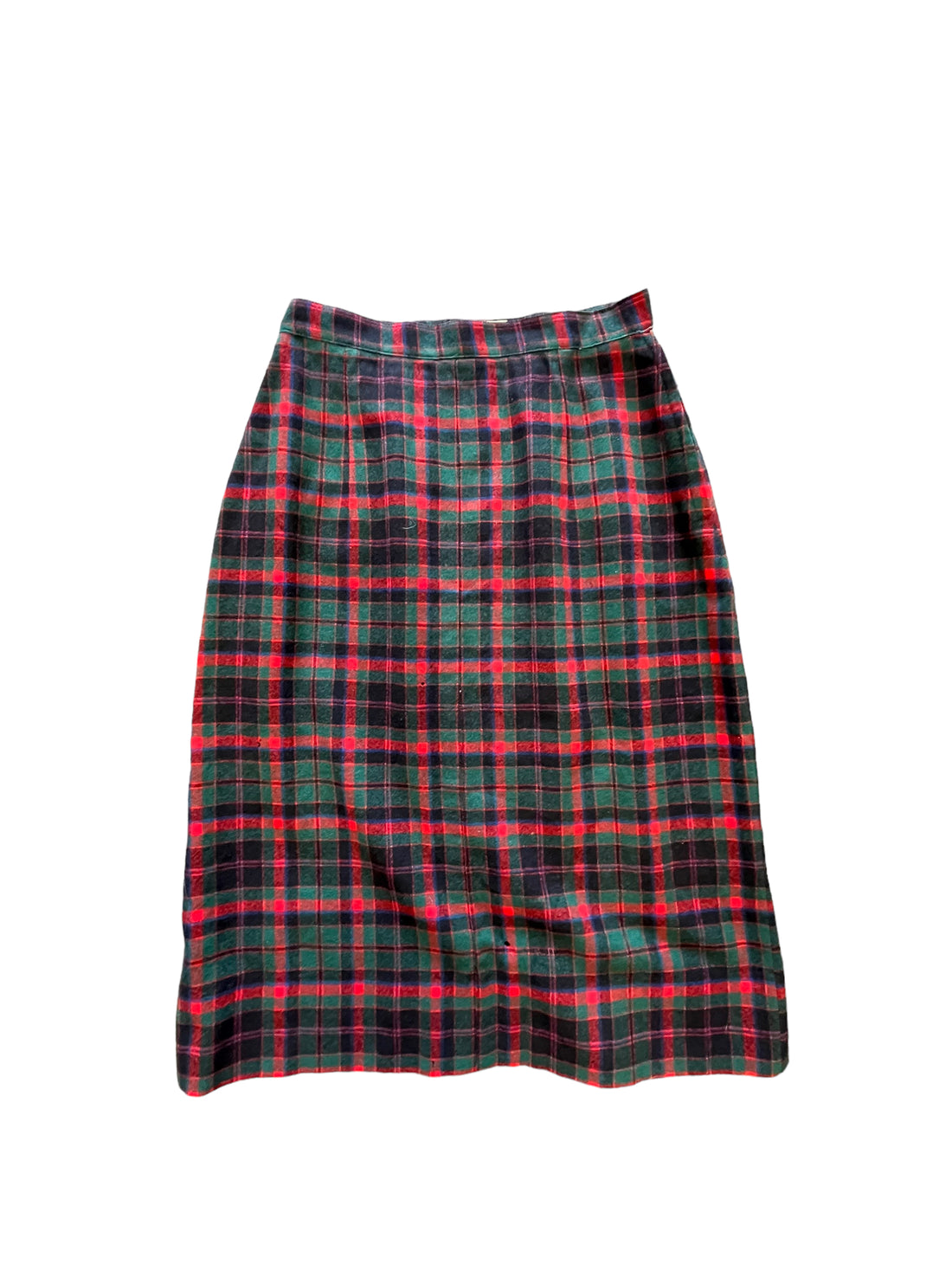 1950’S PENDLETON VIRGIN WOOL TARTAN SKIRT - WAIST 26