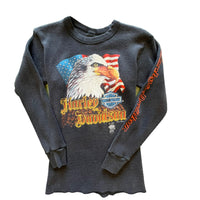 80’S HARLEY DAVIDSON USA THERMAL FADED BLACK - ‘XLARGE’