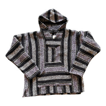 Y2K CLASSIC HOODED DRUG RUG BLACK/LAVENDER 'SMALL' - 2000S
