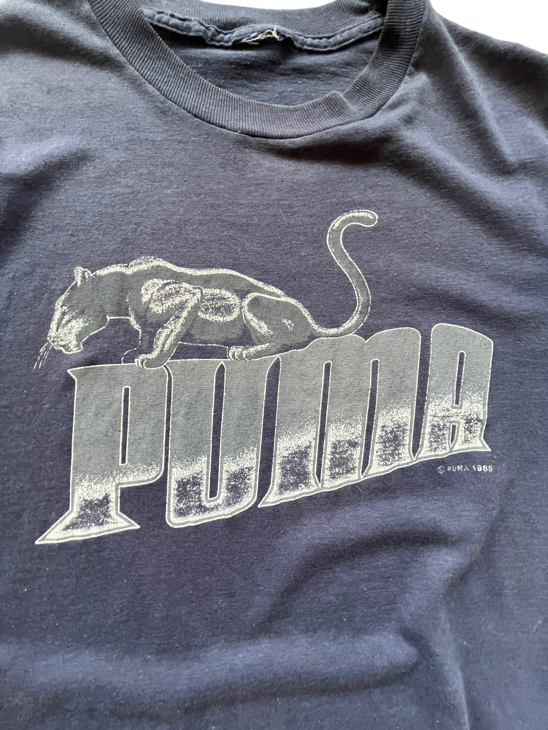 1985 PUMA TEE NAVY - MEDIUM