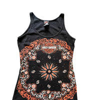 Y2K HARLEY DAVIDSON TANK BLACK/ORANGE - XLARGE