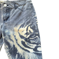 Y2K BONGO TIGER STRETCH PANTS BLUE - WAIST 26