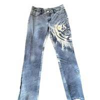 Y2K BONGO TIGER STRETCH PANTS BLUE - WAIST 26