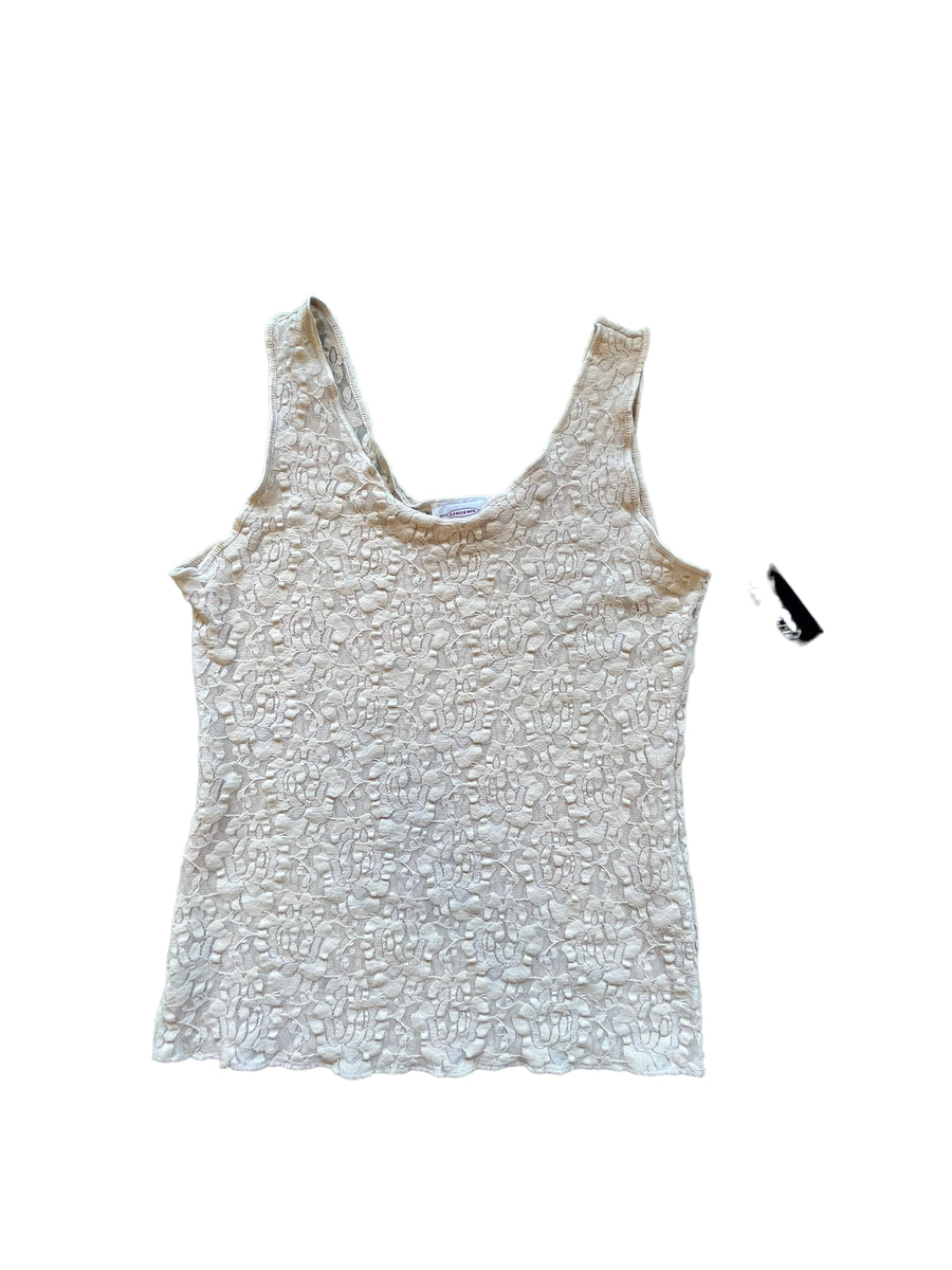 90’S WORN OUT LACE TANK NUDE - MEDIUM