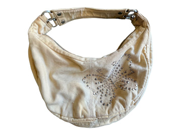 Y2K BUTTERFLY SLOUCH PURSE PALE YELLOW - 2000S