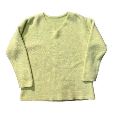 90S POPCORN KNIT SWEATER BOOGER GREEN 'LARGE' - 1990S