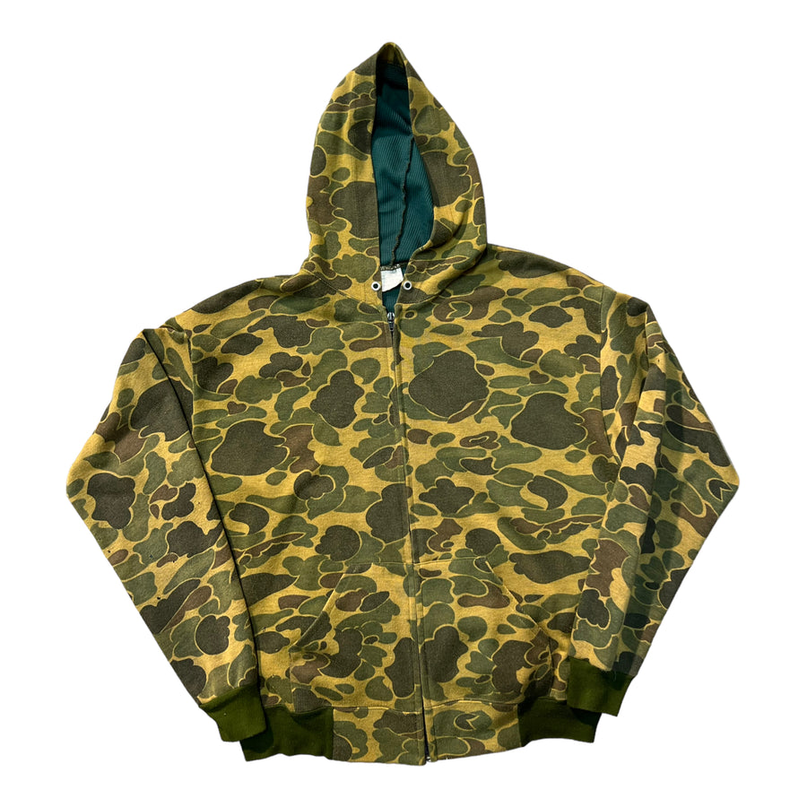 90'S DUCK CAMO ZIP UP HOODIE 'MEDIUM' - 1990S