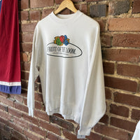 Vintage Fruit of the Loom Sweatshirt White Comfort Wear Mens Large