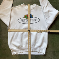 Vintage Fruit of the Loom Sweatshirt White Comfort Wear Mens Large