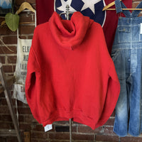 Vintage Alpha Gamma Delta Sorority Hoodie Red Patch Letters Womens M/L