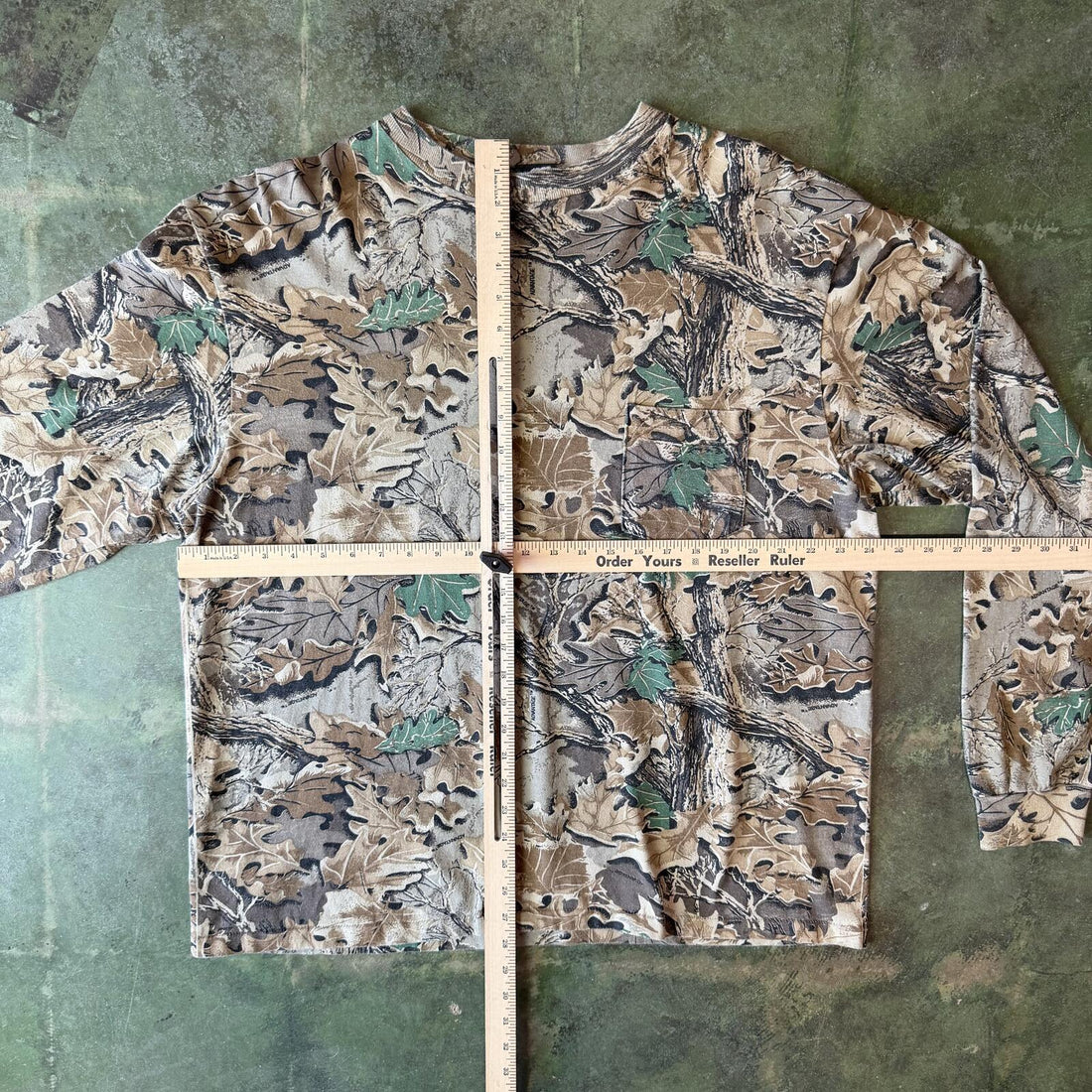 Vintage Single Stitch Camo T Shirt Long Sleeve Woodland Mens XXL