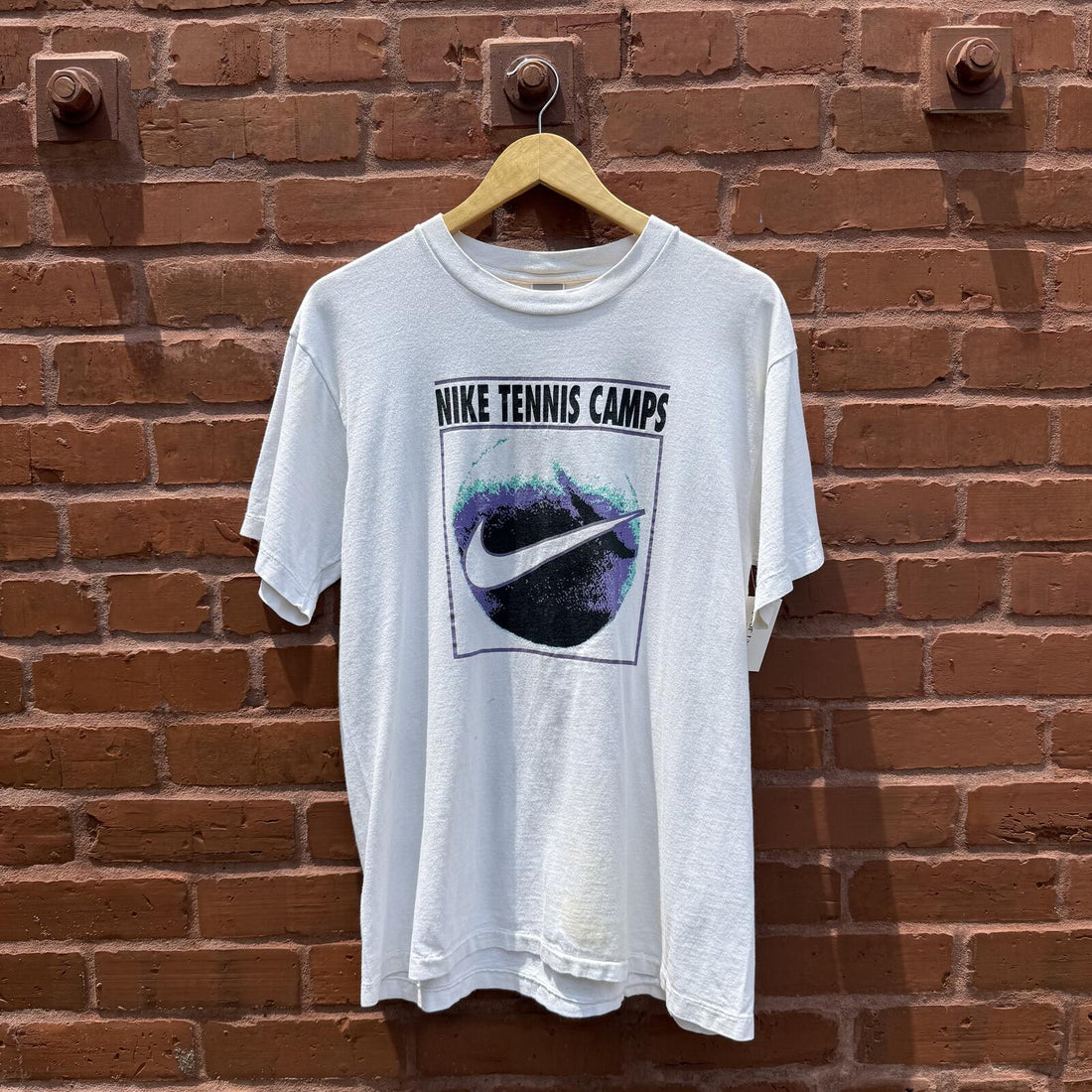 Vintage Single Stitch Nike Tennis Camps T Shirt Distressed Mens Large