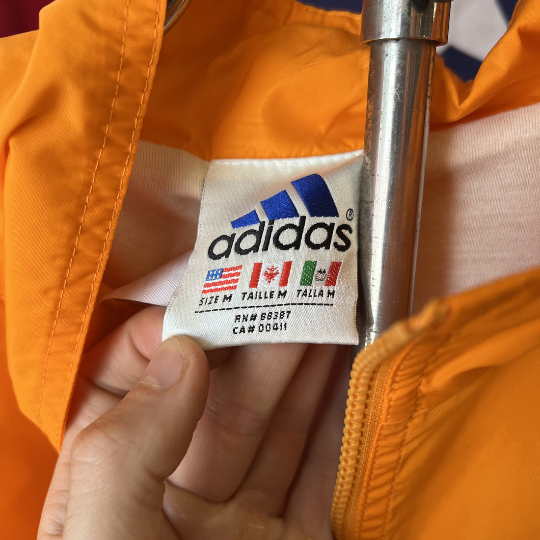 Vintage Tennessee Volunteers Adidas Jacket Windbreaker Orange Mens Medium