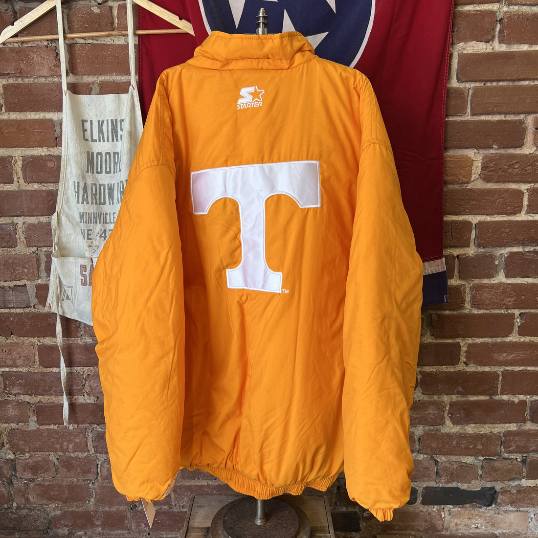 Vintage Tennessee Volunteers Starter Jacket Puffer Orange Mens Large
