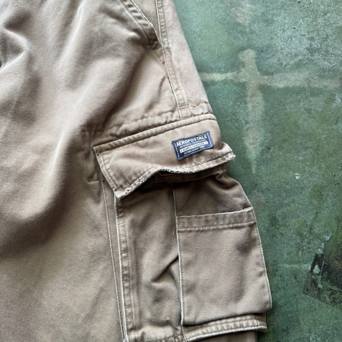 Vintage Aeropostale Cargo Pants Tan Khaki Mens 34x34
