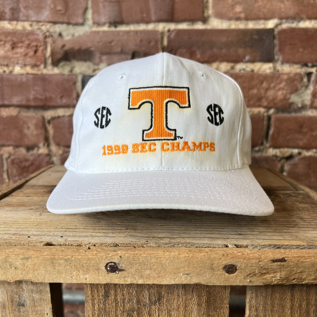 Vintage Tennessee Volunteers Hat SEC 1999 KC White and Orange