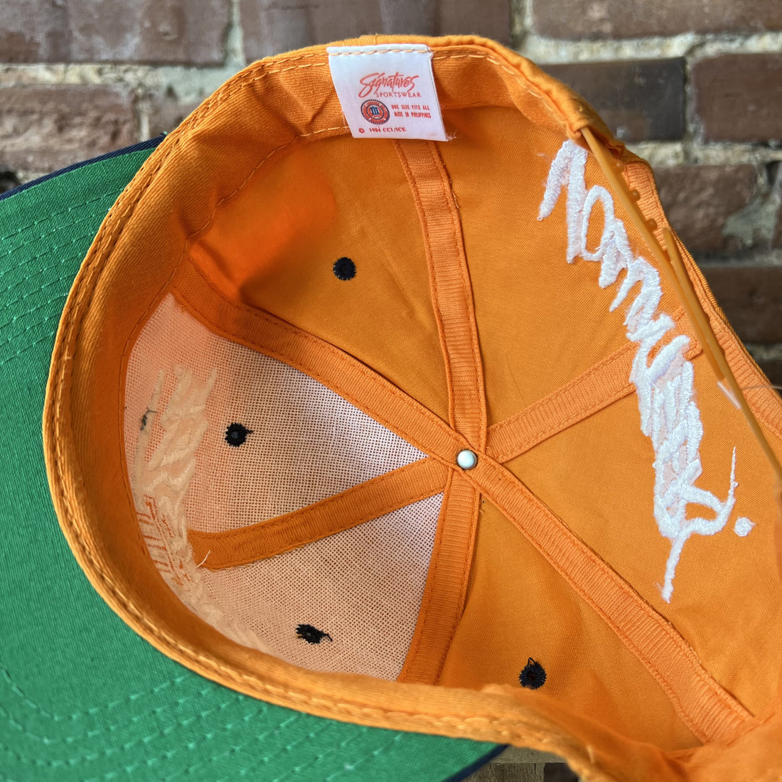 Vintage Tennessee Volunteers Hat Signatures Sportswear Orange White Navy
