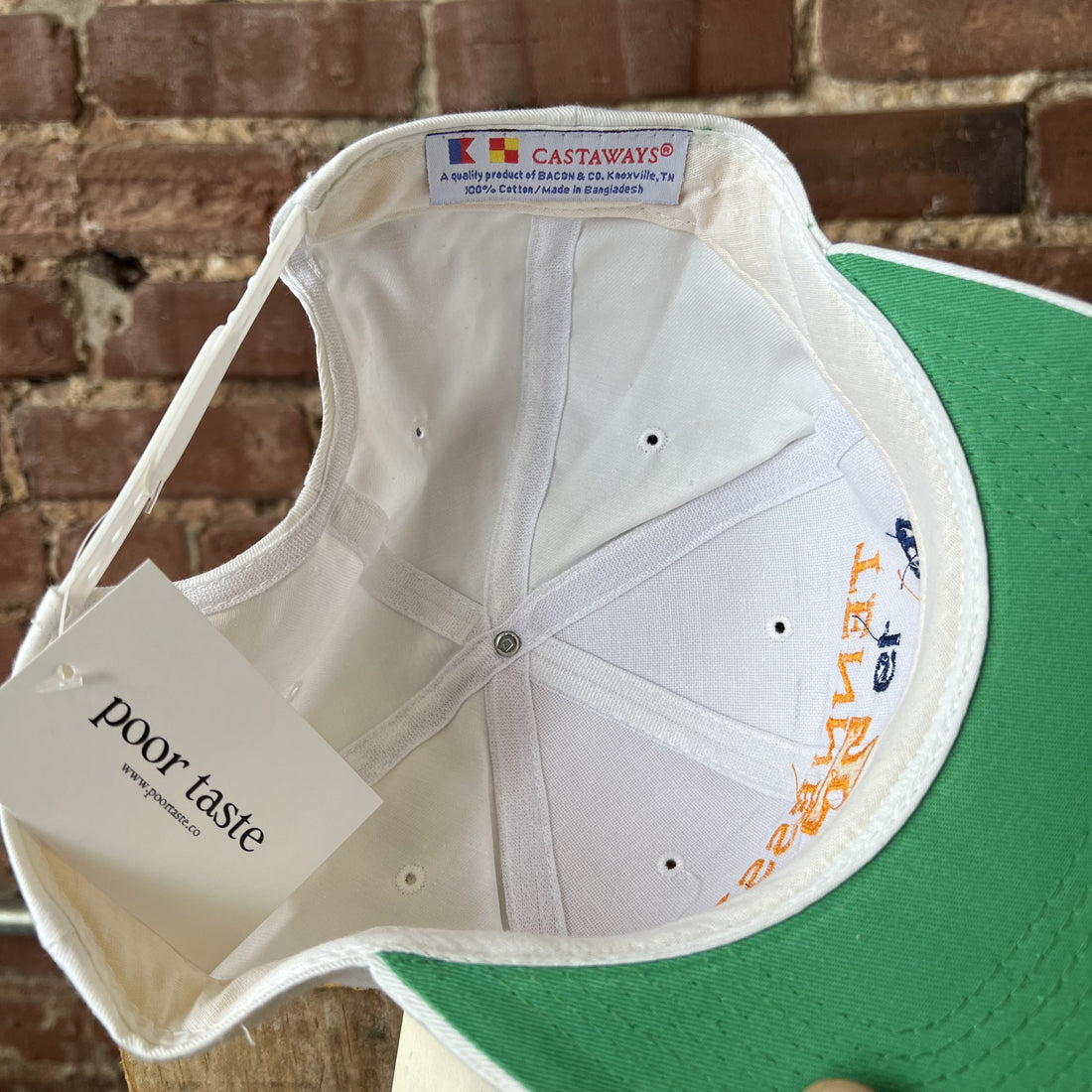 Vintage Tennessee Volunteers Hat SEC 1997 Castaways White and Orange