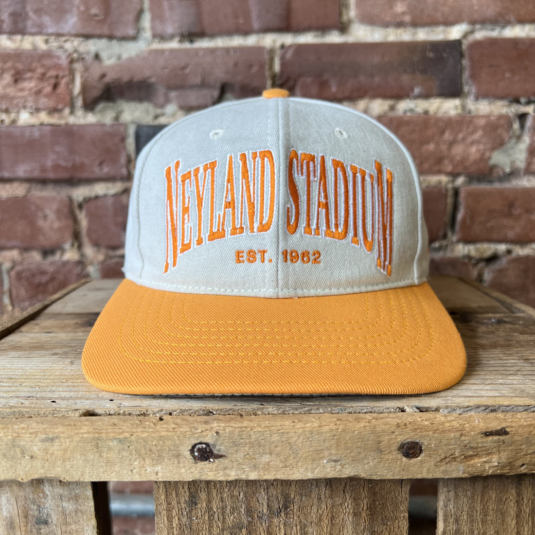 Vintage Tennessee Volunteers Hat Neyland Stadium Twins Enterprise Tan and Orange