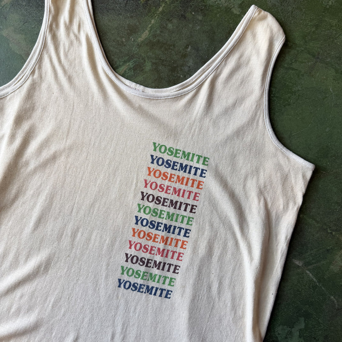 Vintage 1980s Yosemite Tank Top Textile Prints Men's XL