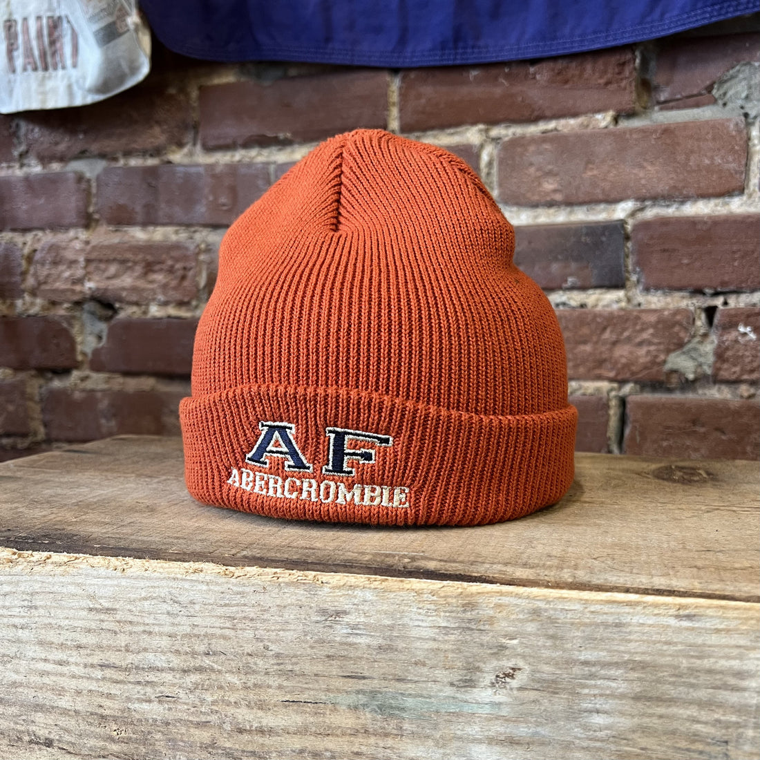 Vintage Abercrombie & Fitch Beanie Orange All Cotton