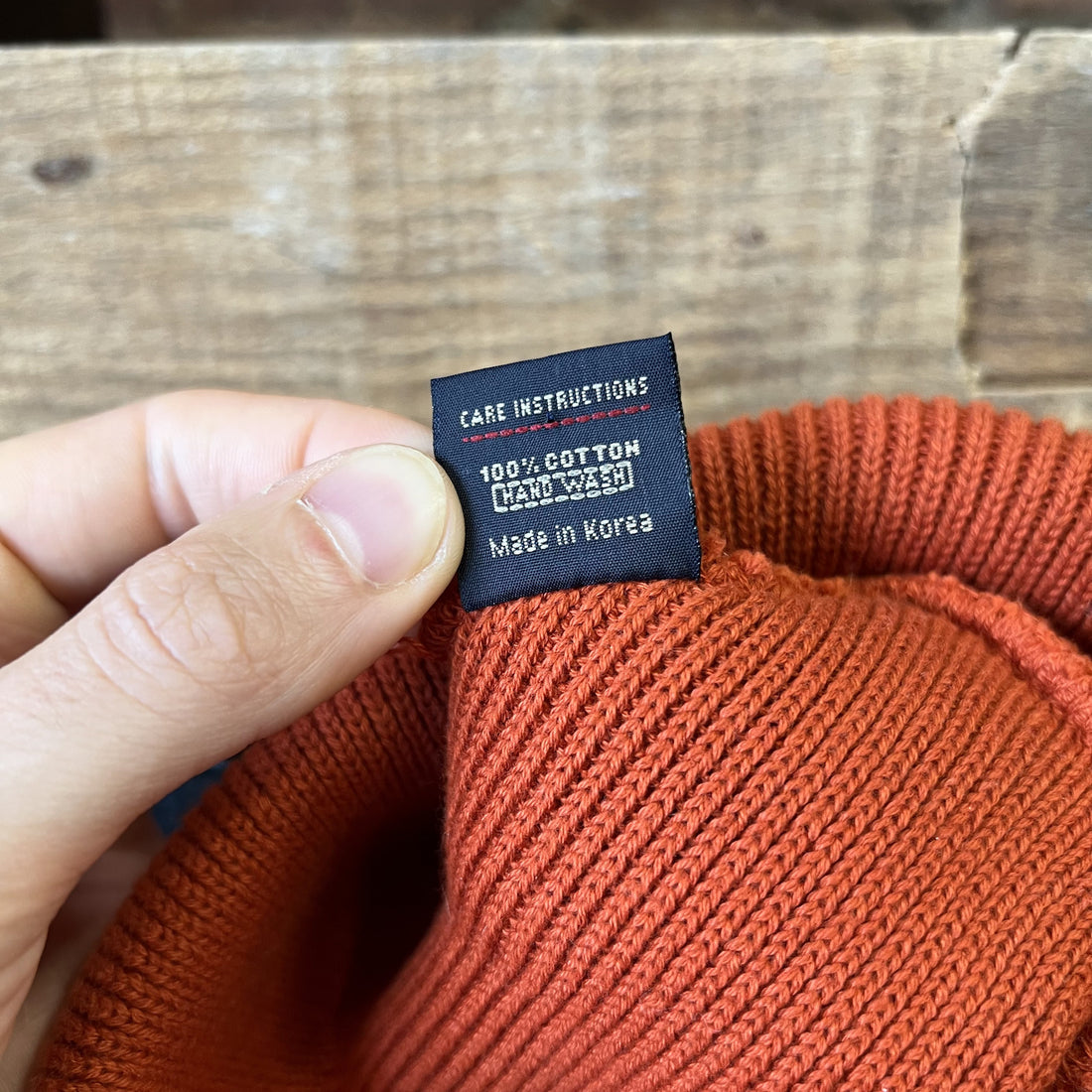 Vintage Abercrombie & Fitch Beanie Orange All Cotton