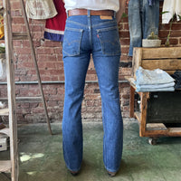 Vintage Levis 517 Bootcut Slim Fit Jeans Dark Wash Made in USA 29x33