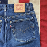 Vintage Levis 517 Bootcut Slim Fit Jeans Dark Wash Made in USA 29x33
