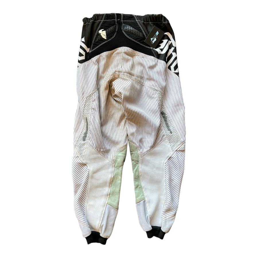 Y2K THOR BLACK & WHITE PATTERN RACING PANTS '30' - 2000'S