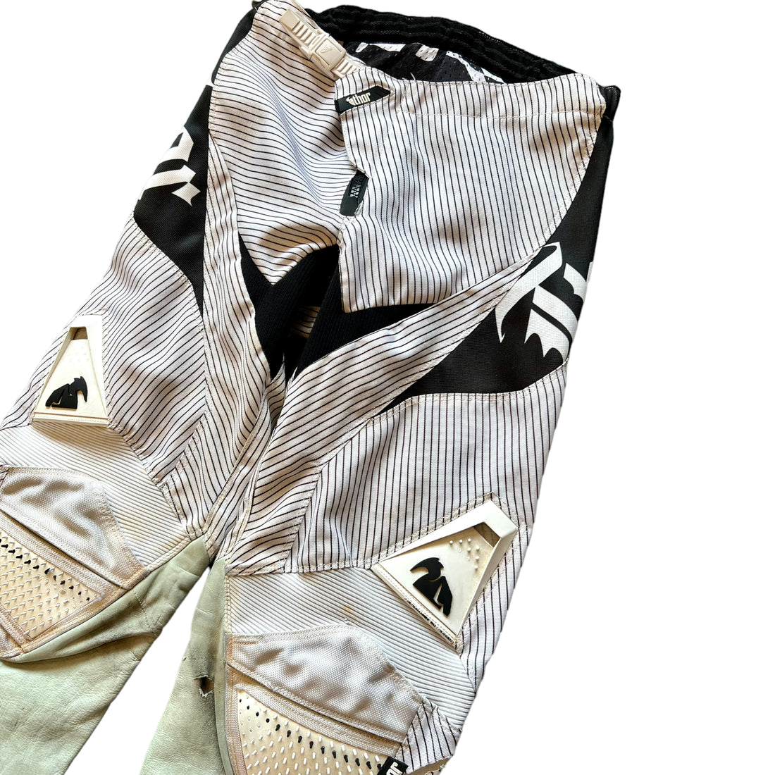 Y2K THOR BLACK & WHITE PATTERN RACING PANTS '30' - 2000'S